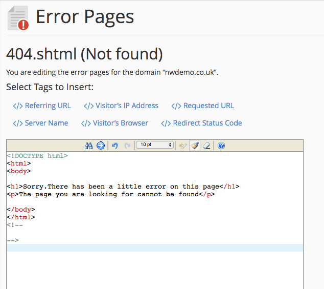 Error Pages