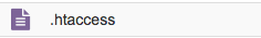 Find the file called .htaccess