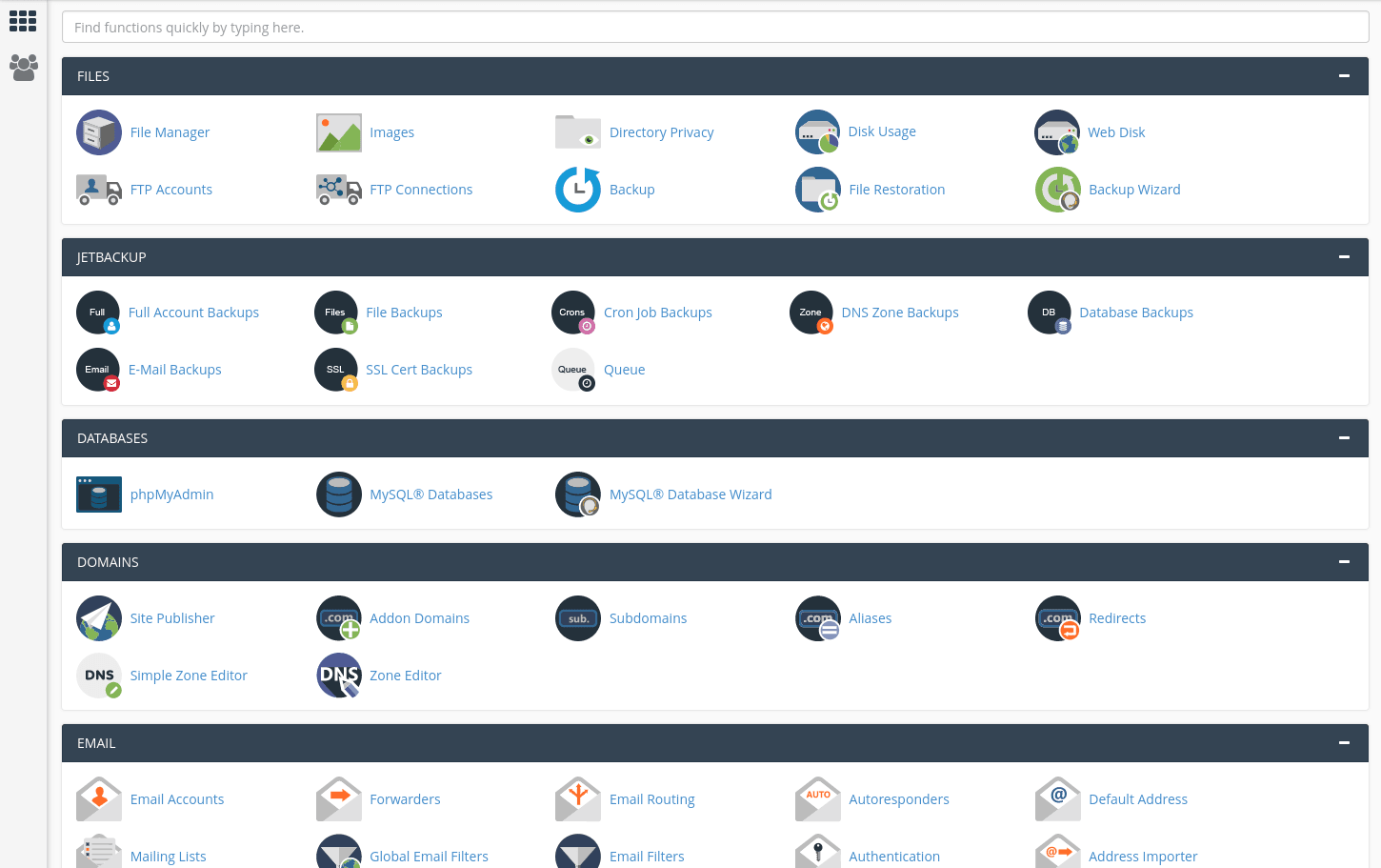 cPanel Search