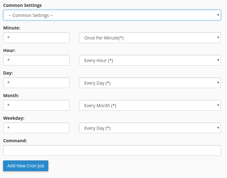 Cron Jobs Options