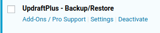 Backup plugin