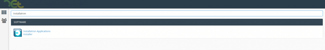 Search Installatron in cPanel
