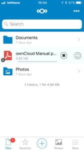 ownCloud files