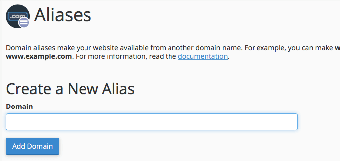 adding an alias