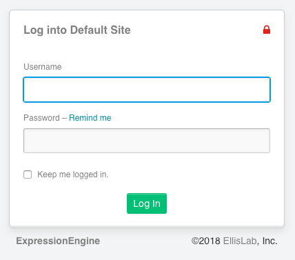 ExpressionEngine - Login