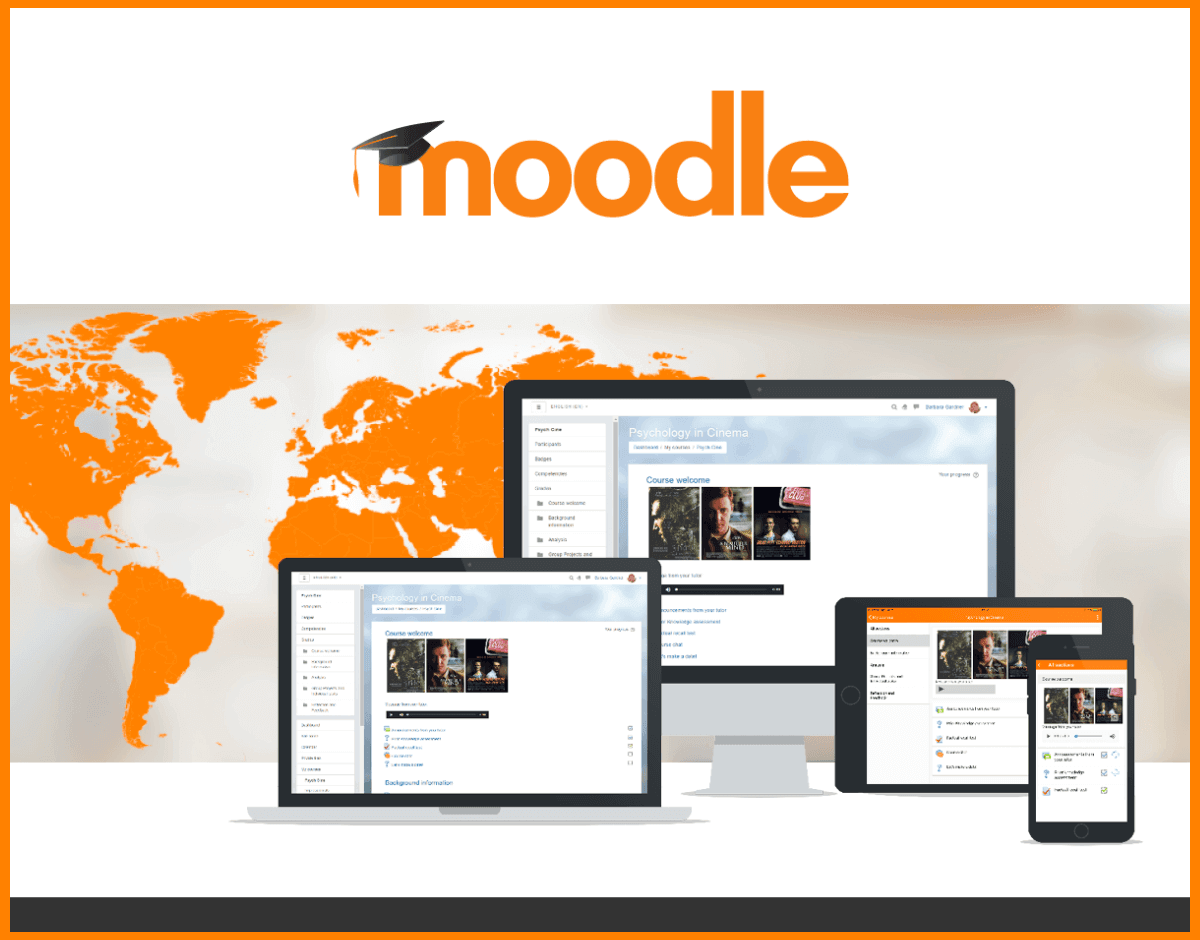 Moodle interface